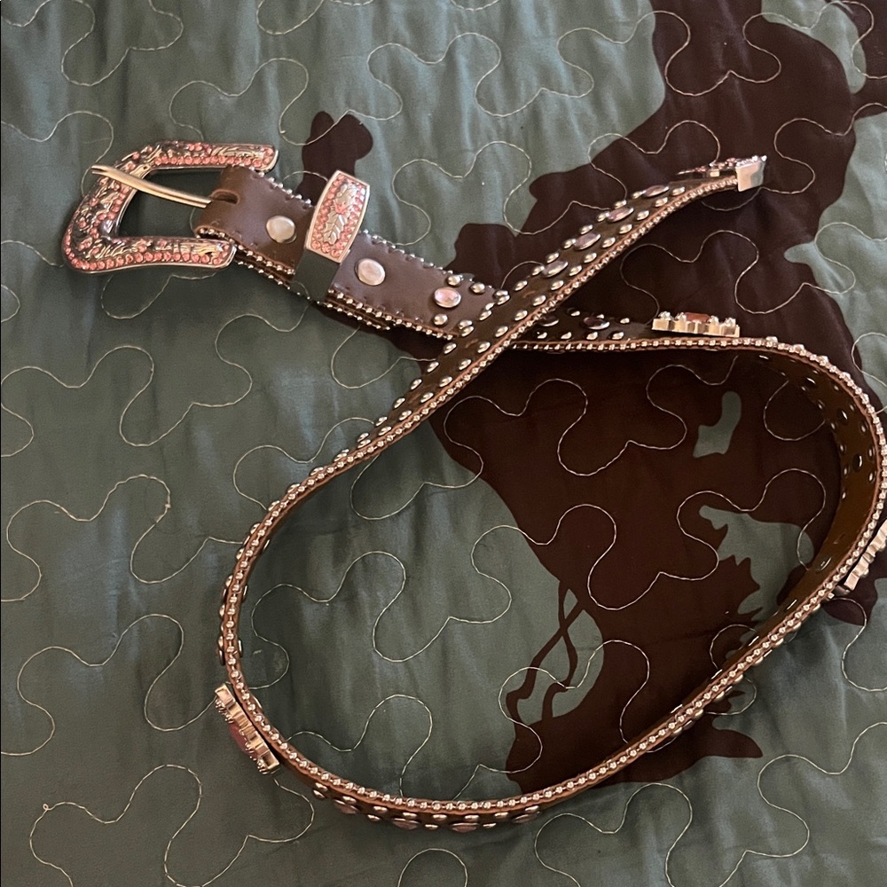 Girls western bling belt